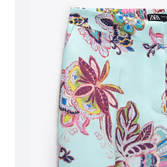 🆕️ Zara Printed Highwaisted Ankle Pants - Picture 4 of 4